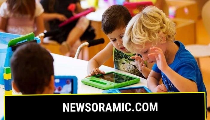 Children watch educational content on tablets at a preschool. —Reuters/File