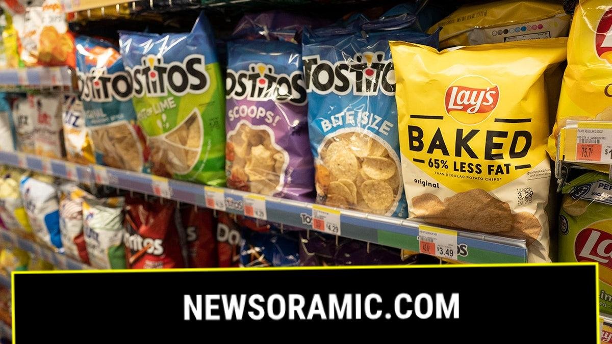 Chips for sale in grocery store