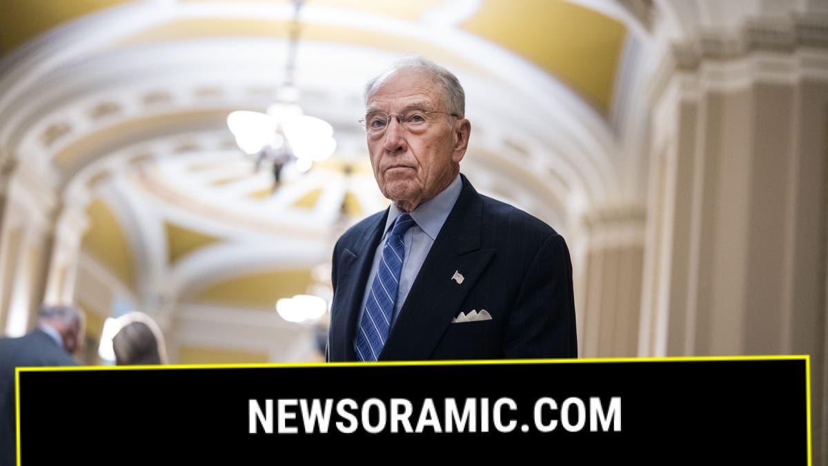 Grassley in hallway of Senate