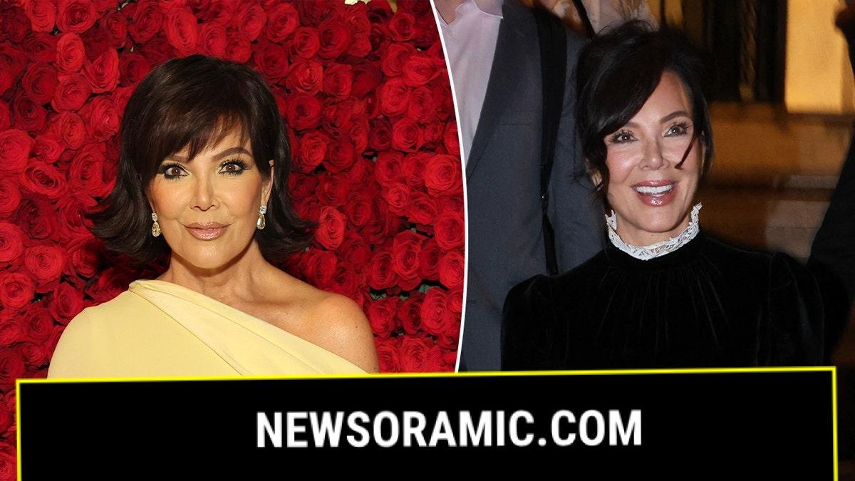 A split image of Kris Jenner in 2022 and now