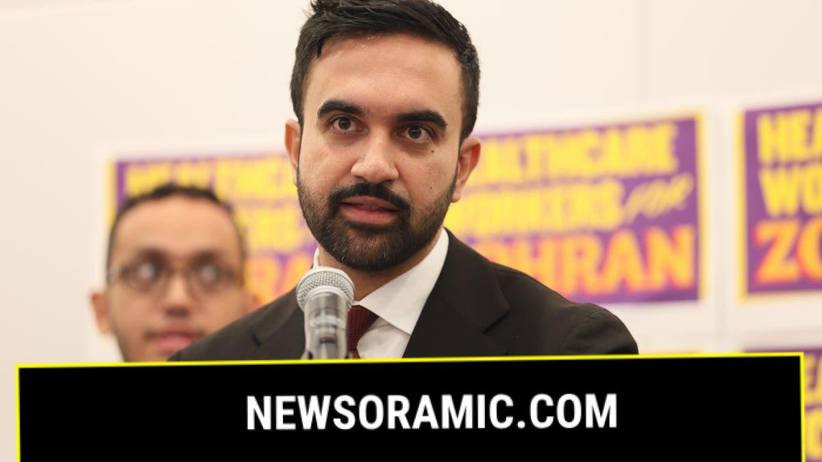 Zohran Mamdani, New York City's Democratic mayoral candidate, speaks at a news conference in New York on Aug. 11, 2025. (Michael M. Santiago, Getty Images)