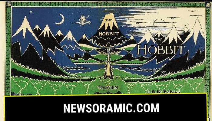 The first edition of The Hobbit from 1937, inscribed in Old English by JRR Tolkien as a gift to one of his first students at Leeds University. — Sothebys/File