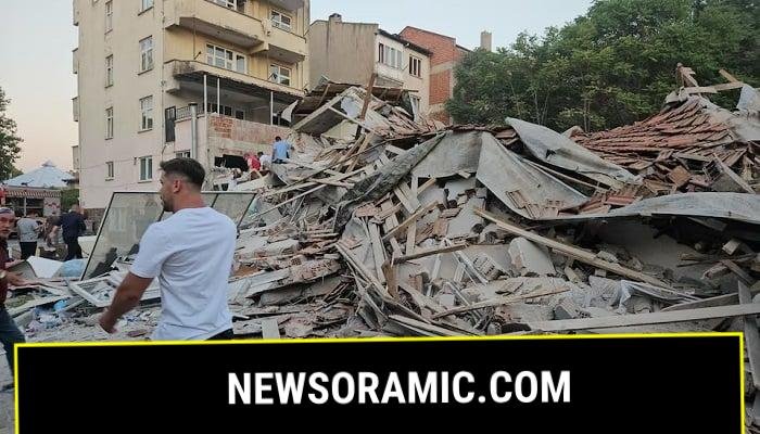 People search for survivors in a collapsed building after an earthquake hit Sindirgi, in the western Balikesir province, Turkey, August 10, 2025. —Reuters
