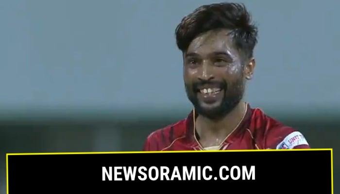 Mohammad Amir of Trinbago Knight Riders during the Mens 2025 Republic Bank Caribbean Premier League match between Antigua & Barbuda Falcons v Trinbago Knight Riders at Sir Vivian Richards Cricket Ground on August 20, 2025 in St Johns, Antigua and Barbuda. — X/@CPL