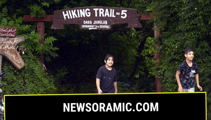 A view of hikers came out from trail 5 after reopen as capital administration closed all Hiking Trail couple of days due to recent torrential rainfall. — INP/File