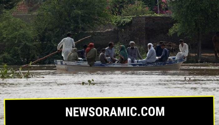 Residents use a boat to reach their destination in flooded areas due to the monsoon rains and rising water level of the Sutlej River, in Hakuwala village near the Pakistan-India border in Kasur district of the Punjab province, Pakistan August 23, 2025. —Reuters