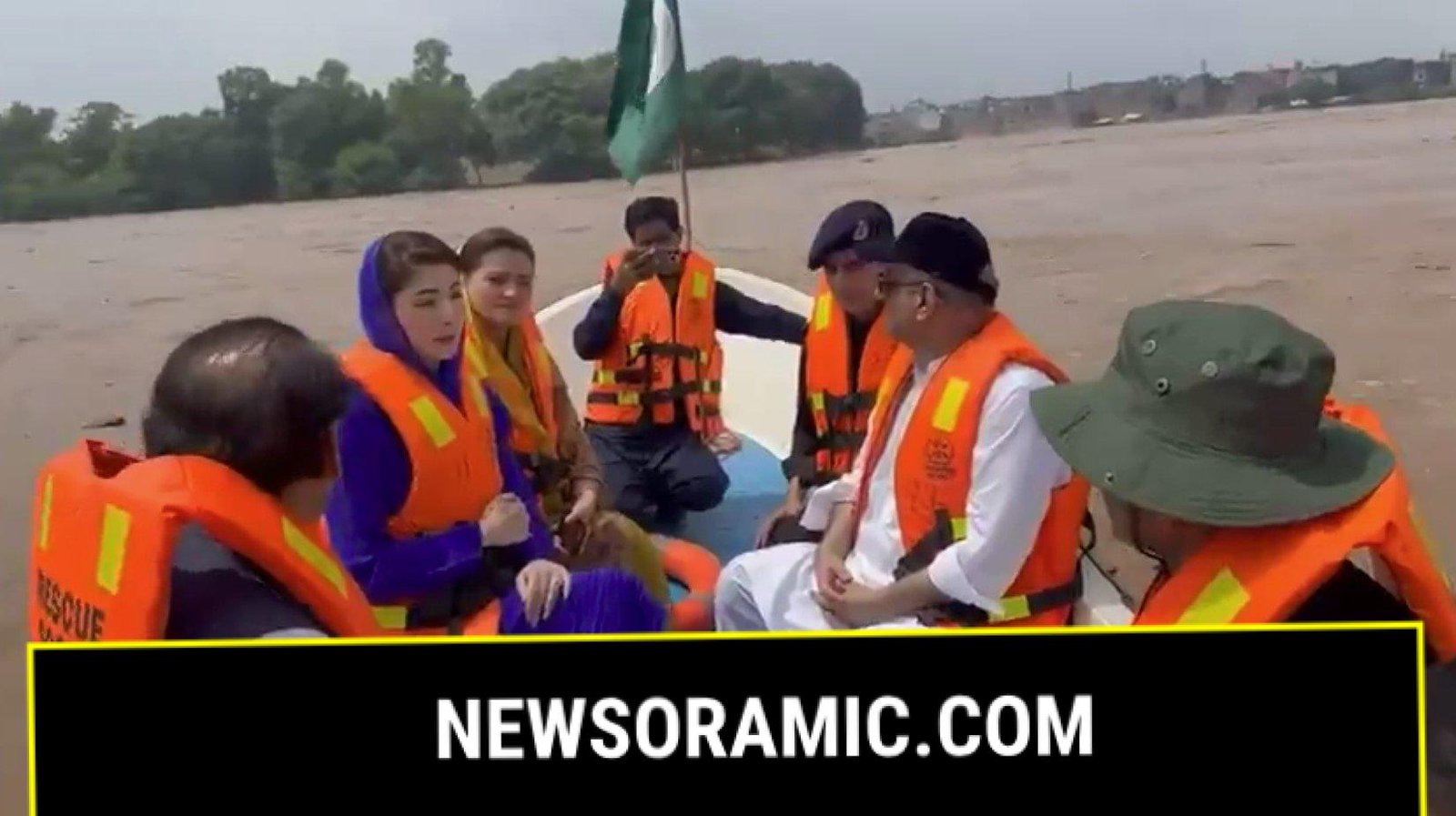 CM Maryam Nawaz reviews flood situation in River Ravi on August 28, 2025. — Screengrab via X/pmln_org