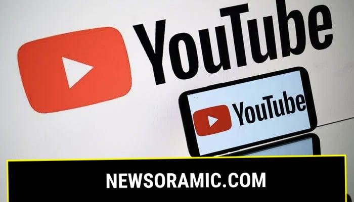 A picture taken in Toulouse shows the logo of Youtube social media displayed by a tablet and a smartphone October 5, 2021. — AFP