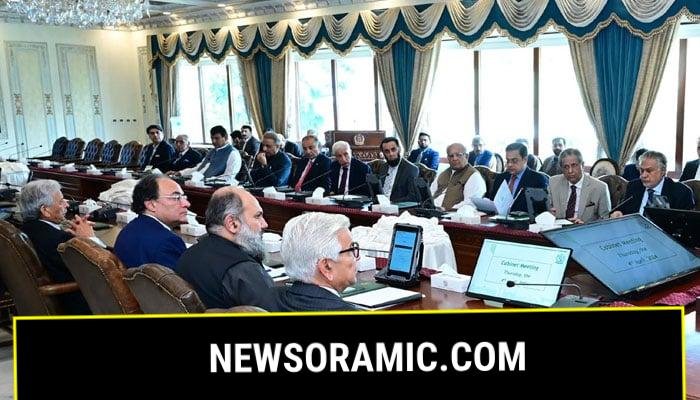 An undated photo of the federal cabinet in Islamabad. — Radio Pakistan/File