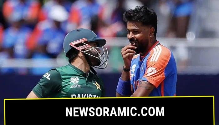 Pakistans Mohammad Rizwan (left) and Indias Hardik Pandya interact during their ICC Mens T20 World Cup 2024 match at the Nassau County International Cricket Ground in New York on June 9, 2024. — ICC