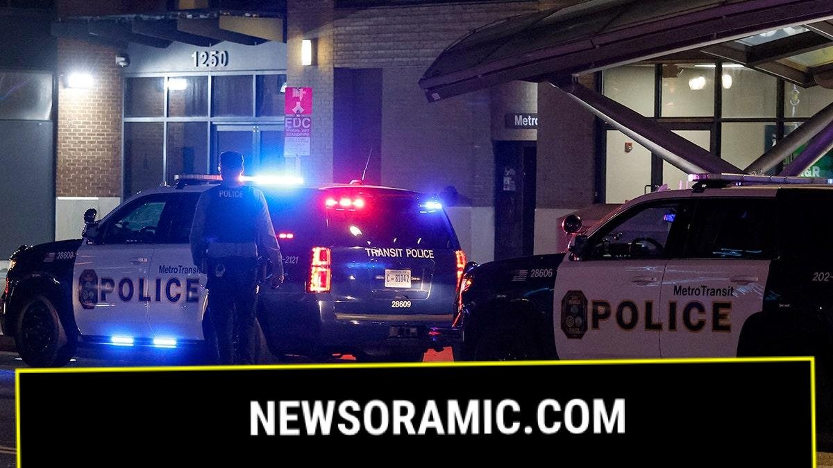 Officers standing near stopped car in DC