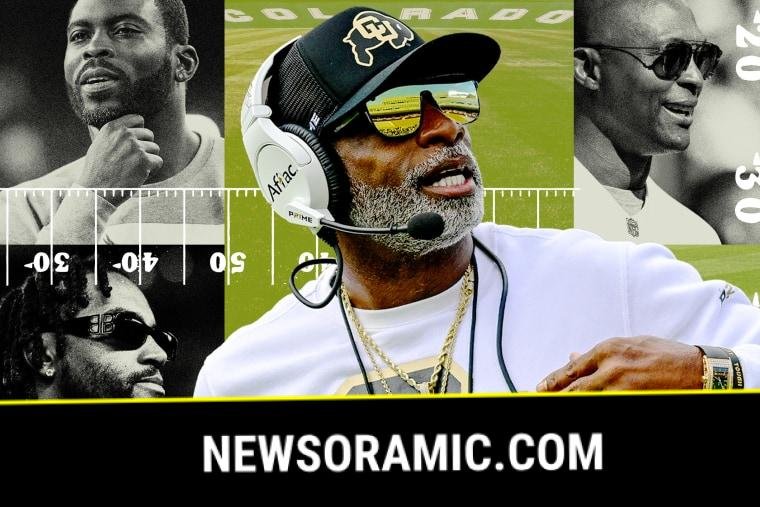 Clockwise from left: Michael Vick, Deion Saunders, Eddie George, and Desean Jackson.