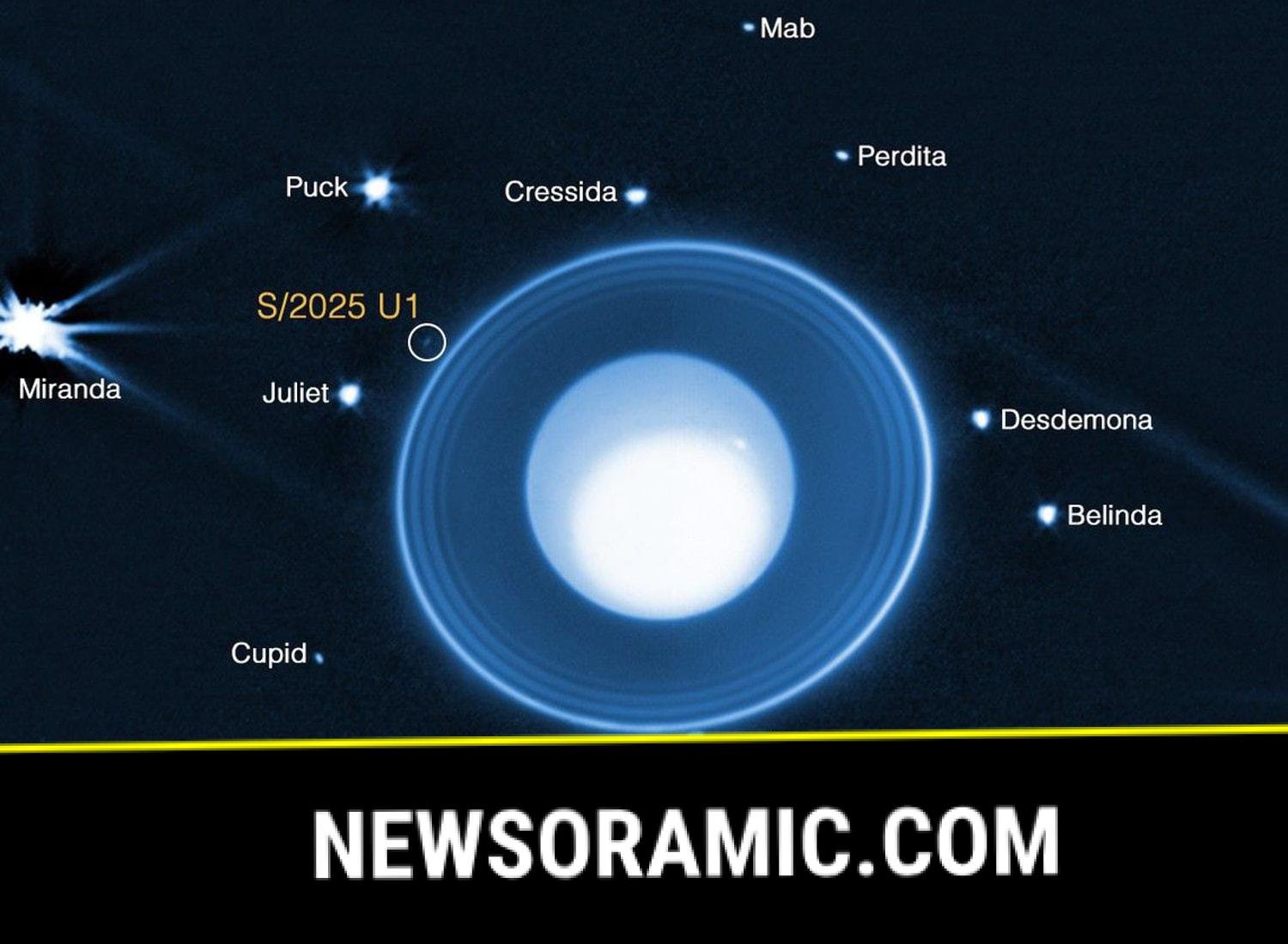 A new moon discovered orbiting Uranus is so small, you could walk it in two hours