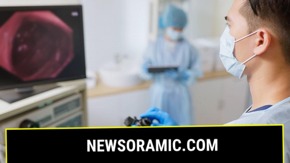 doctor examining colonoscopy view