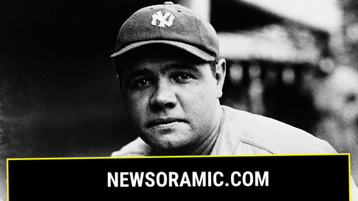 Babe Ruth in a New York Yankees uniform
