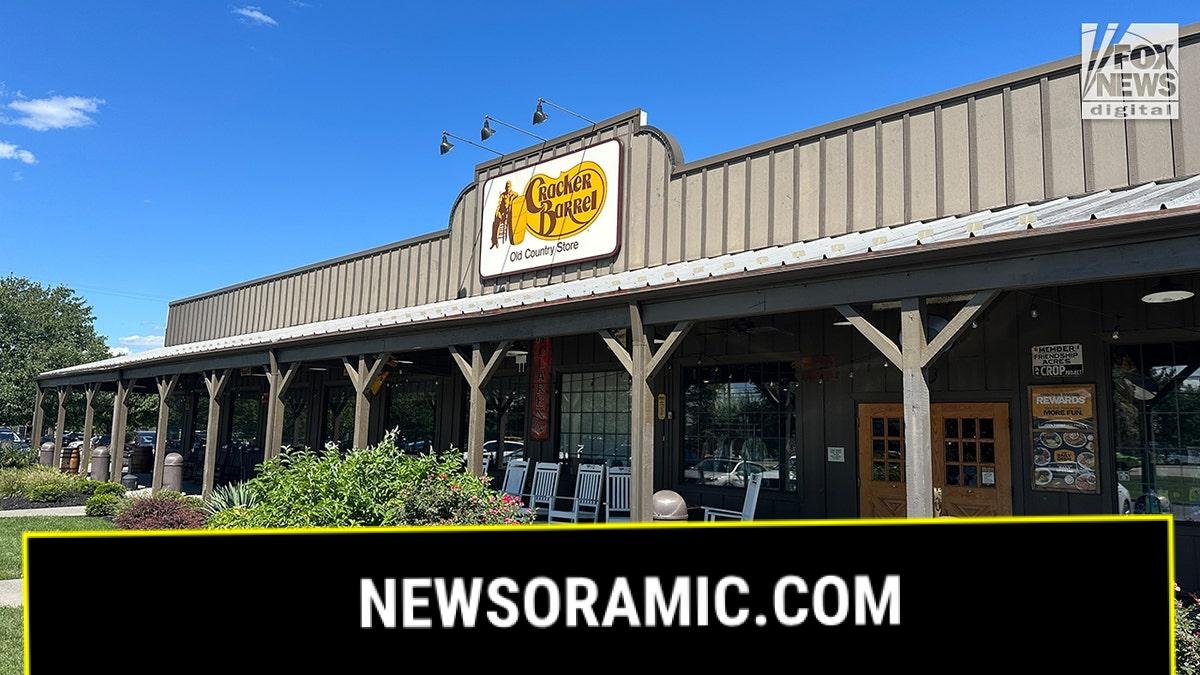 Exterior of Cracker Barrel after new logo and rebranding announcement.