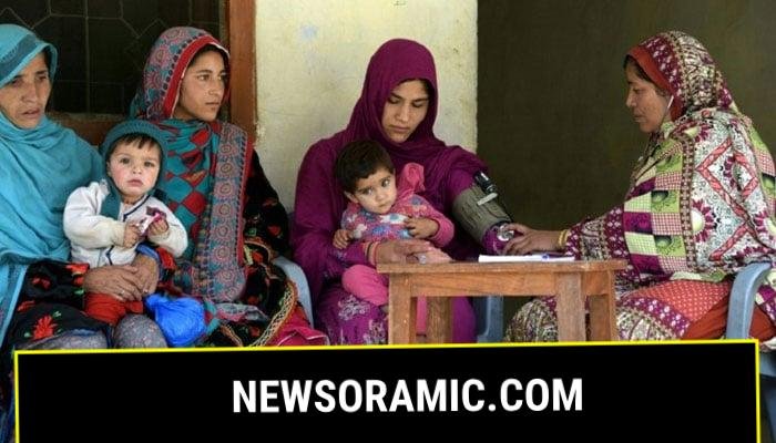 Pakistani health worker speaks with pregnant women at a healthcare centre in the town of Sharda in the mountainous Neelum Valley. — AFP/File