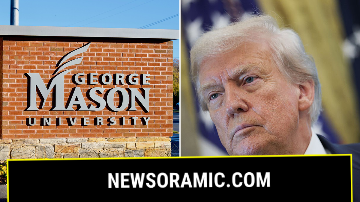George Mason sign and Trump