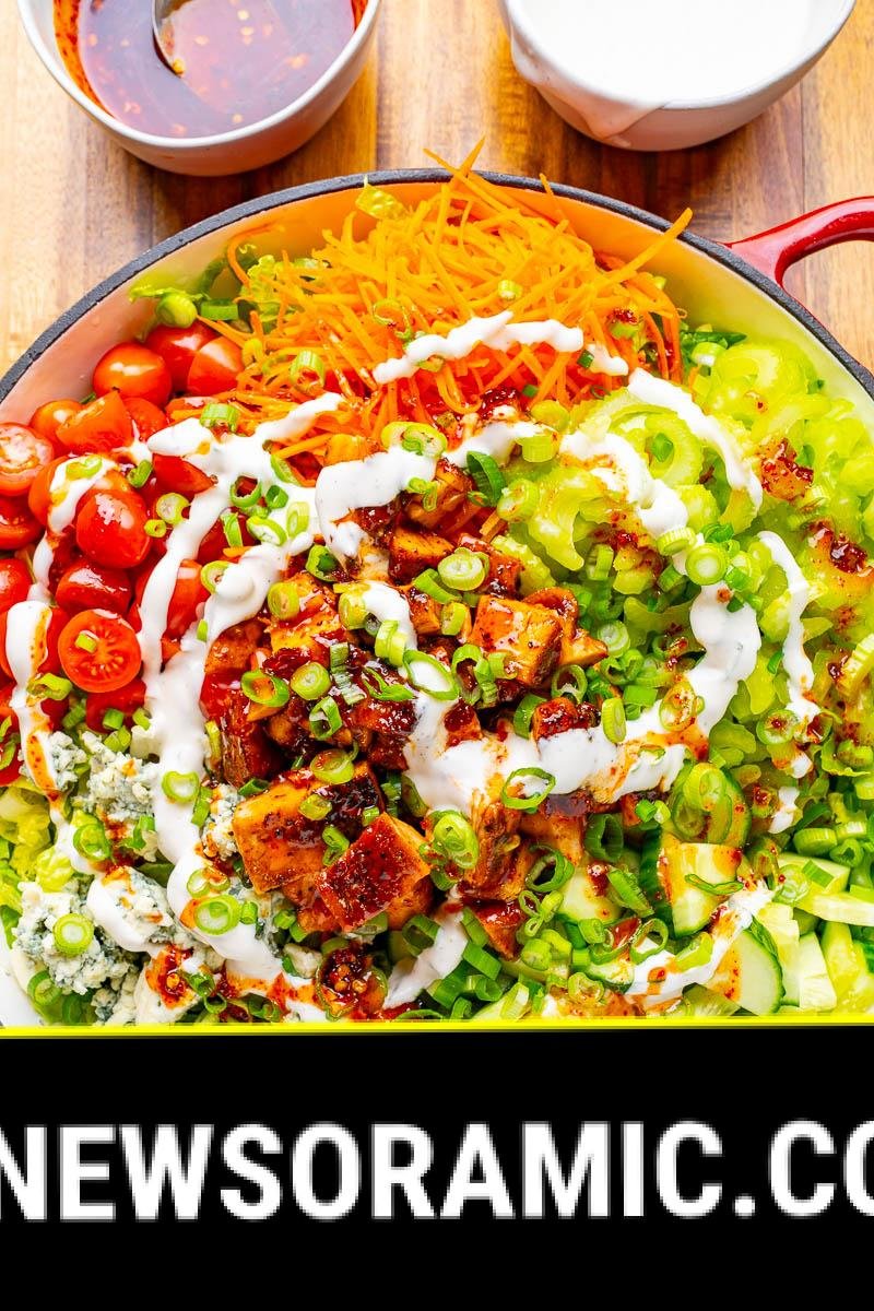 Hot Honey Buffalo Chicken Salad