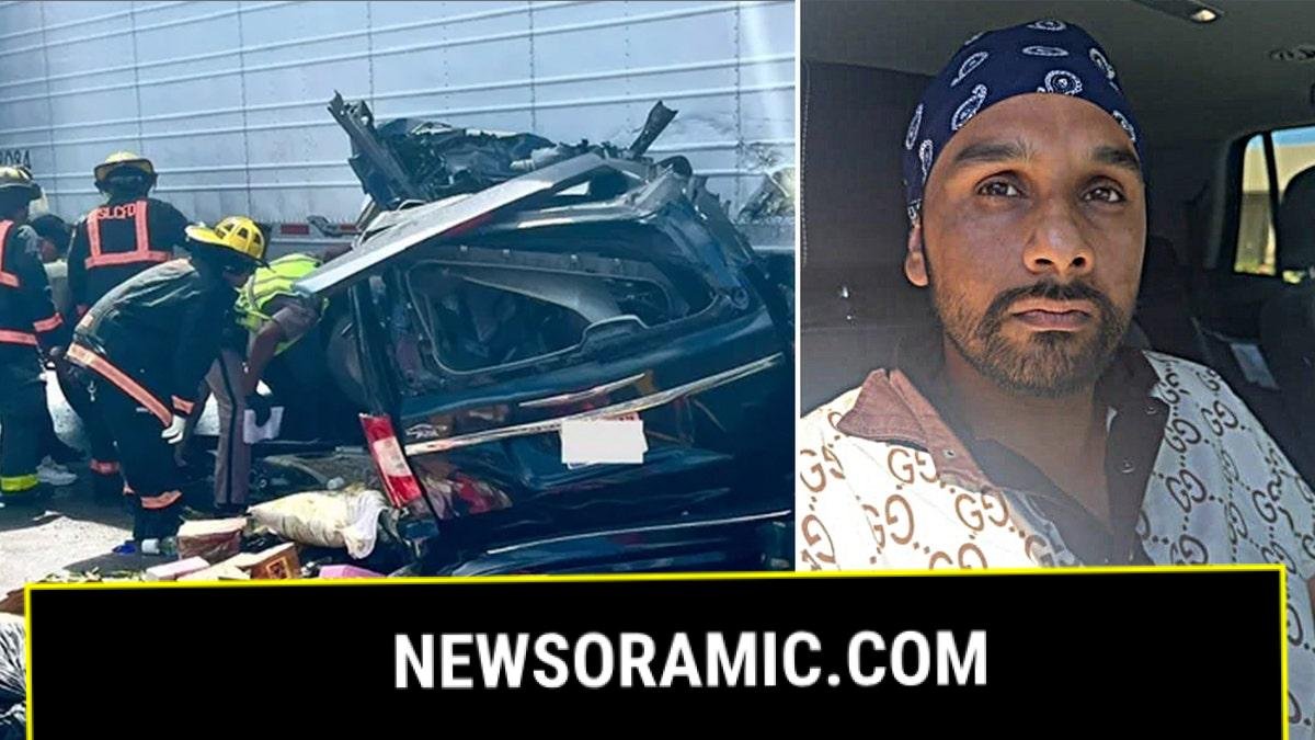 Singh next to Florida deadly crash scene