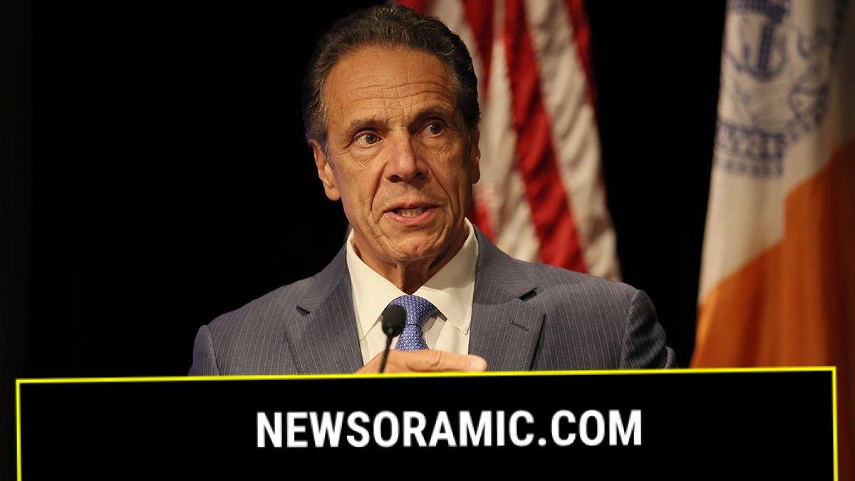 NYC Mayoral Candidate Former Governor Andrew Cuomo speaks during a news conference.