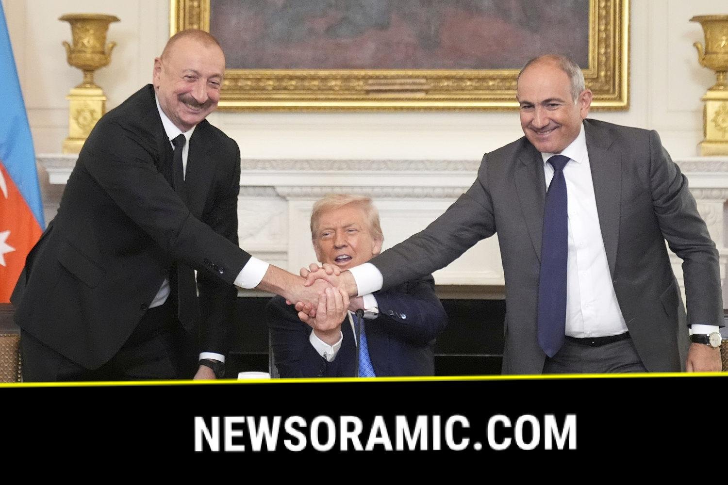 Leaders of Armenia and Azerbaijan shake hands and sign deal at White House peace summit