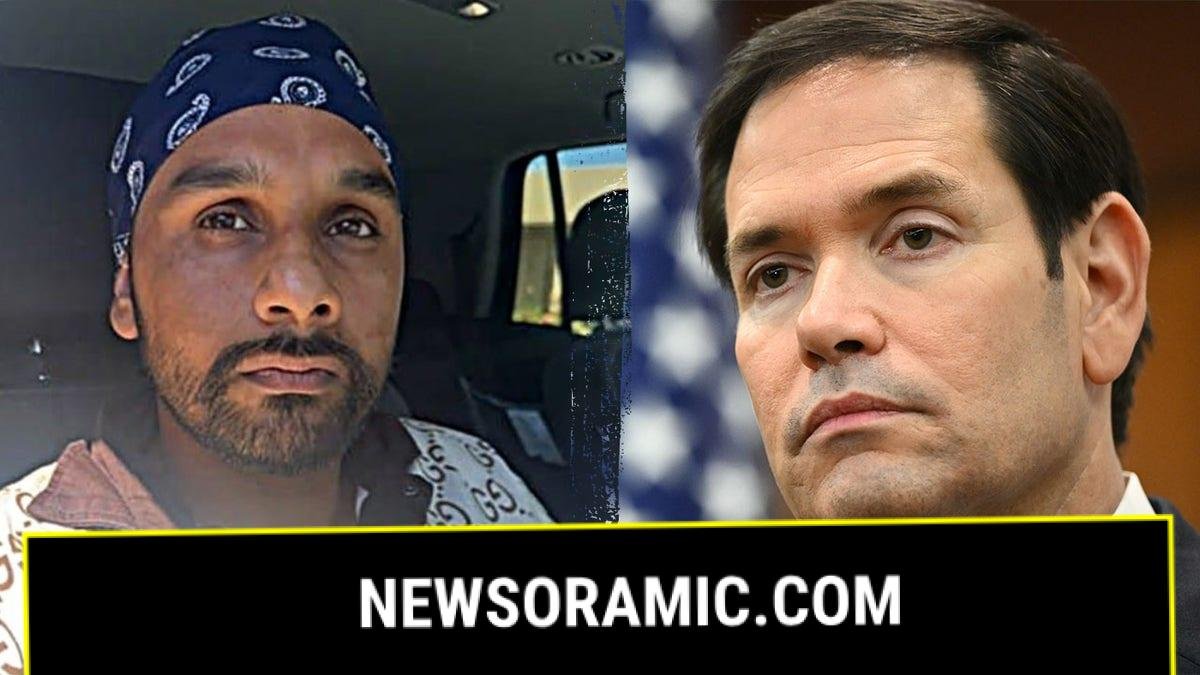 Secretary of State Marco Rubio and an image of Harjinder Singh.