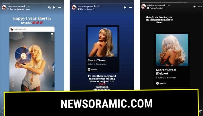 Sabrina Carpenter celebrates first anniversary of hit album Short n Sweet