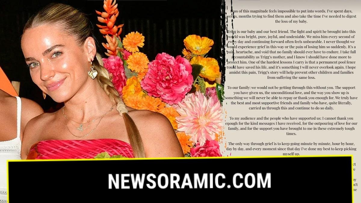 Split screen image with Emilie Kiser and Instagram post