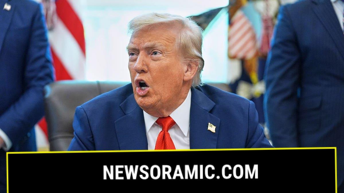 President Donald Trump speaks in the Oval Office