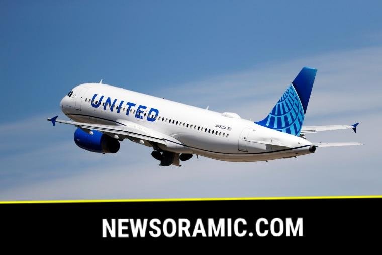 A United Airlines jetliner lifts off from a runway at Denver International Airport