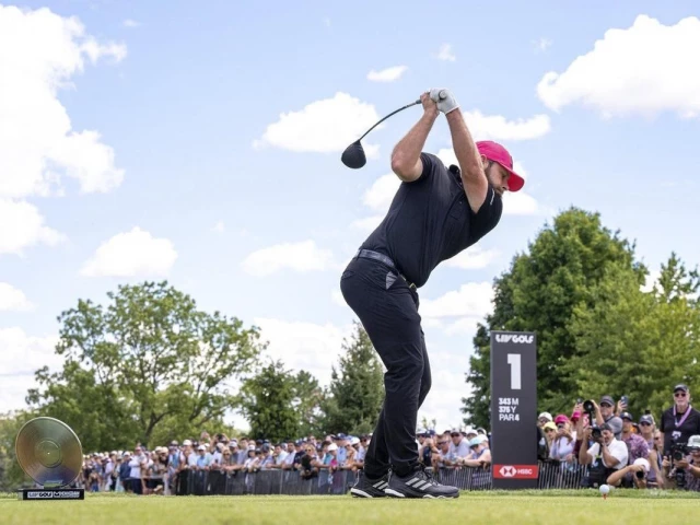 tyrrell hatton of legion xiii hits from the first tee during the final round of liv golf team championship michigan at the cardinal at saint john s sunday aug 24 2025 in plymouth mich