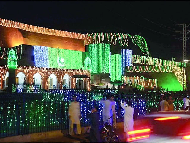cities across the country are adorned in festive and colourful lights as independence day approaches photo express