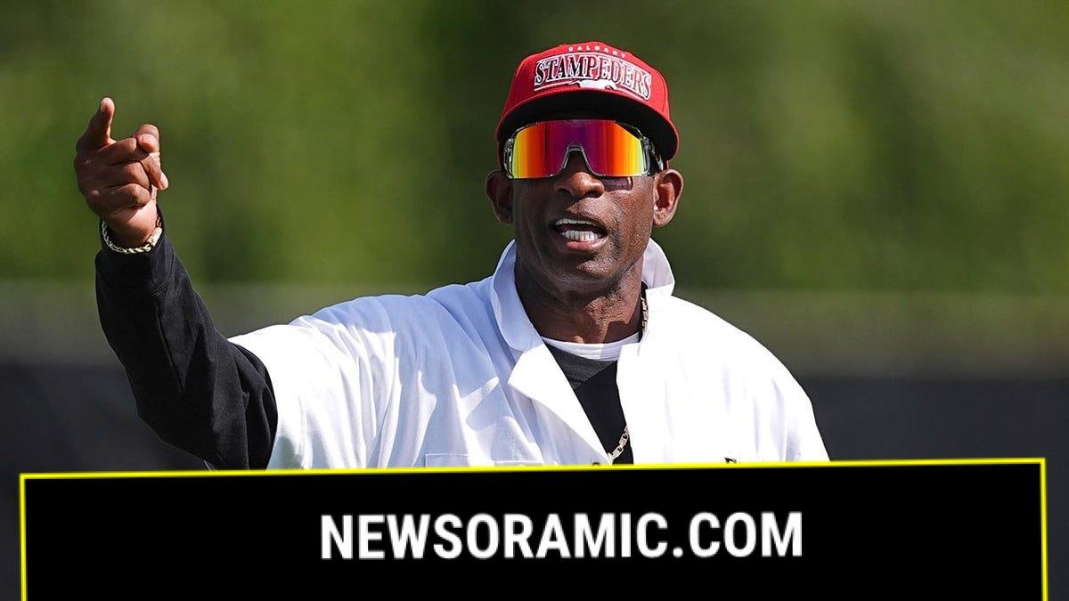 Deion Sanders at practice