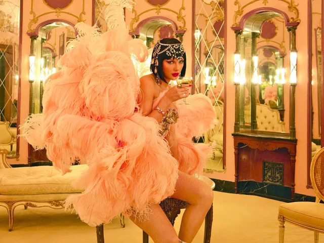 for her forthcoming album the life of a showgirl taylor swift dresses up as a las vegas dancer photo file