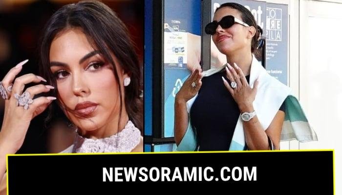 Georgina Rodriguez on cloud nine as she departs Venice with radiant demeanour