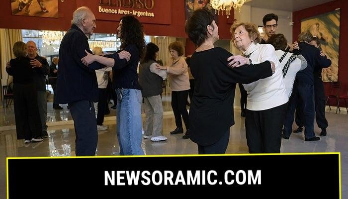 People suffering from Parkinsons disease dance during a tango therapy session in Buenos Aires on August 26, 2025. —AFP