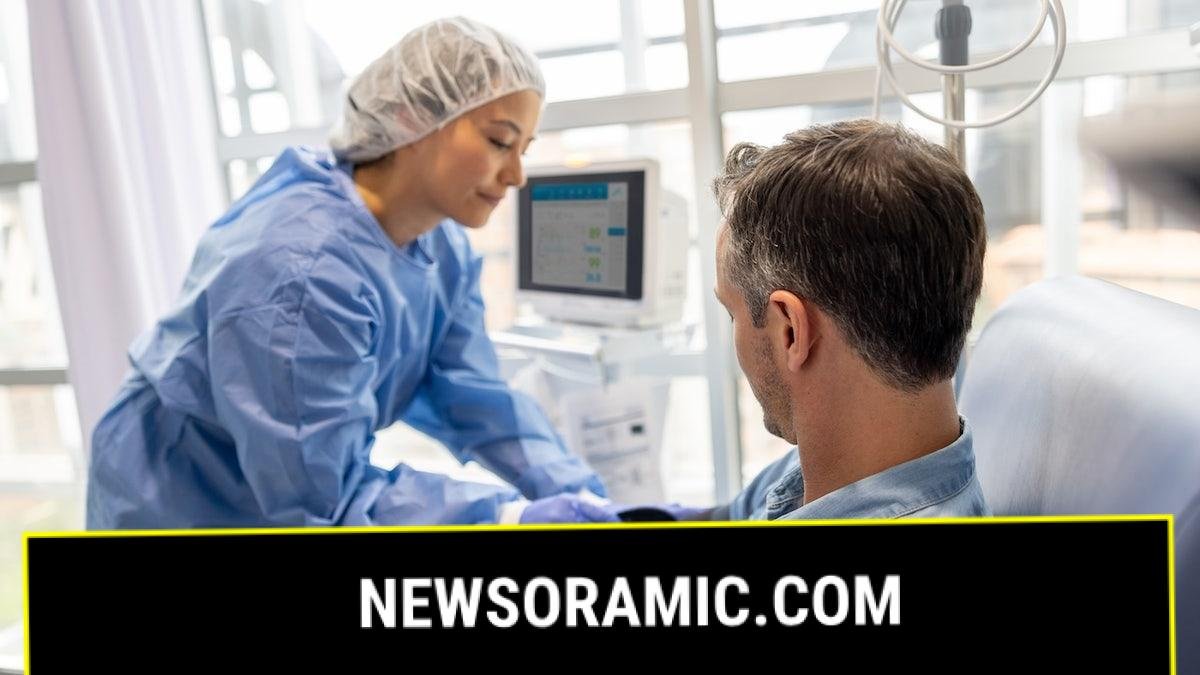 Man getting immunotherapy treatment