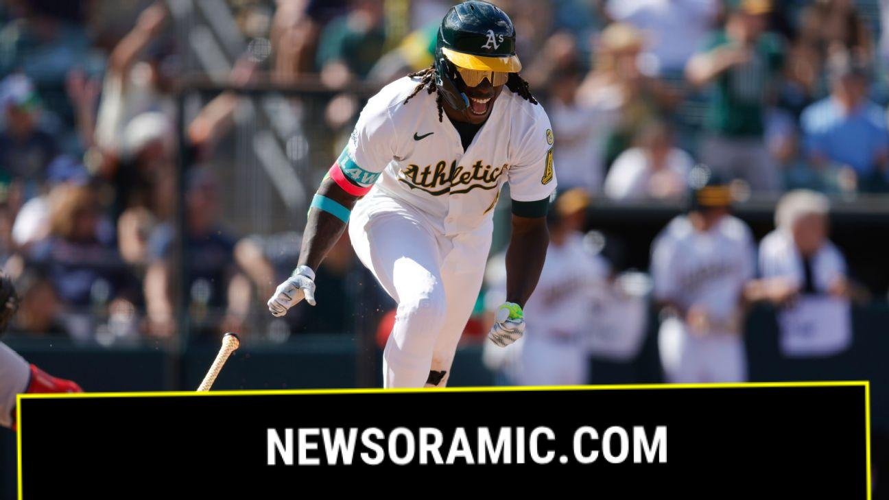 Chapman allows first hit since July 23 as A's win
