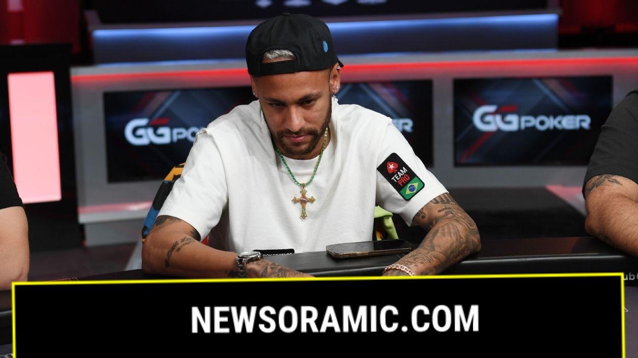 Neymar falls flat, finishes last at final table of online poker tournament