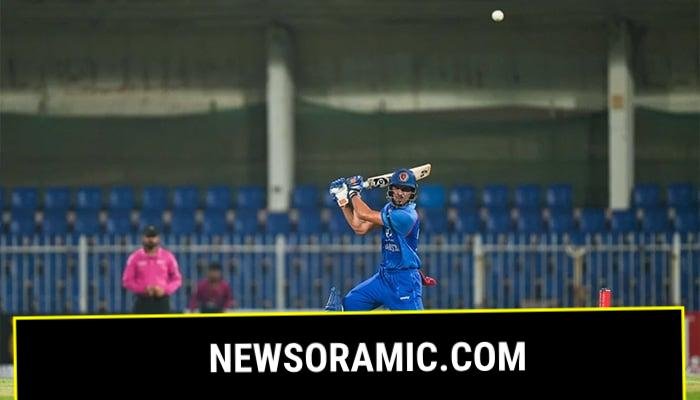 Afghanistans Sediqullah Atal plays a shot during the T20I tri-series match against UAE at Sharjah Cricket Stadium, September 1, 2025. — Emirates Cricket Board
