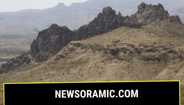 A picture taken from a helicopter on June 19, 2017 shows an aerial view of the war-torn town of Golo in the thickly forested mountainous area of Jebel Marra in central Darfur, Sudan. — AFP