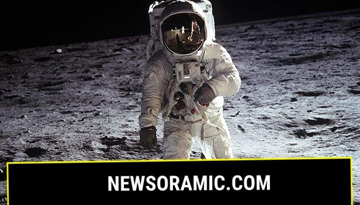 This art illustration shows an astronaut standing on moon. — Pexels