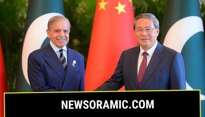 PM Shehebaz Sharif (left) meets Chinese Premier Li Qiang in Beijing on September 4, 2025. — PID