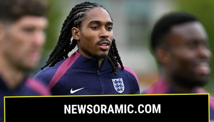 England´s defender Djed Spence takes part in a training session at St George´s Park in Burton-upon-Trent, central England, on September 3, 2025. — AFP