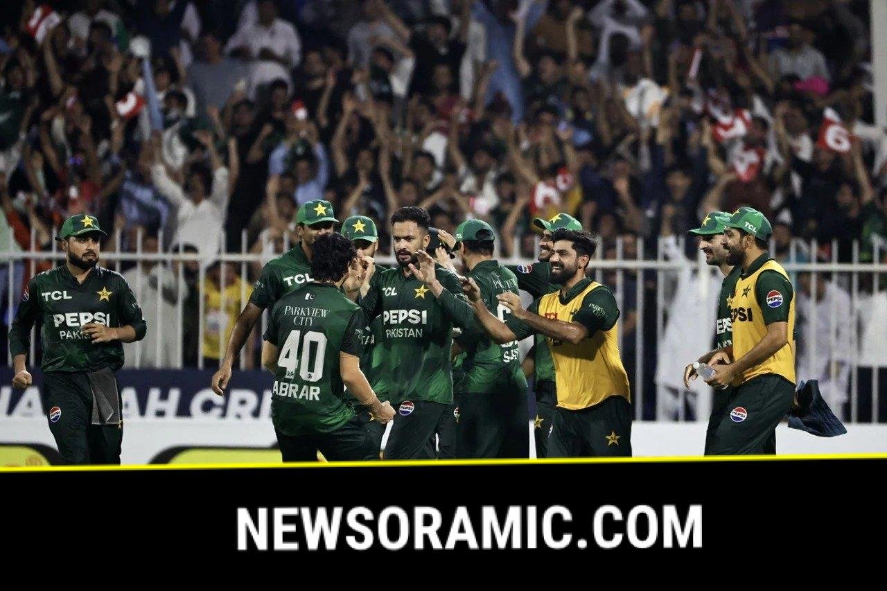 Spinner Muhammad Rizwan celebrates with teammates after securing five-wicket haul against Afghanistan during Tri-Nation Series final at Sharjah Cricket Stadium, UAE, September 7, 2025. — AFP