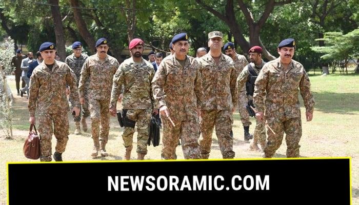 Chief of Army Staff (COAS) Field Marshal Syed Asim Munir visits displaced people at the flood relief camp in Jalal Pur Pirwala, Multan, on September 13, 2025. — ISPR