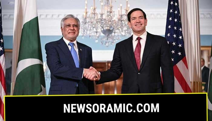 Foreign Minister and Deputy Prime Minister Ishaq Dar meets US Secretary of State Marco Rubio at US State Department, Washington, July 25, 2025. — AFP