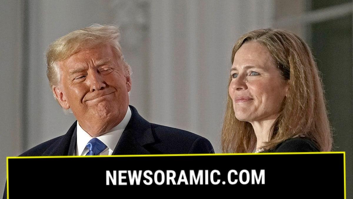 President Donald Trump and Justice Amy Coney Barrett