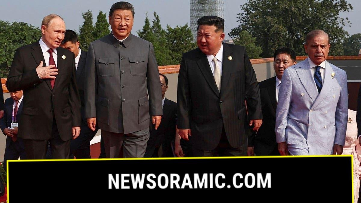 Kim Jong Un and Vladimir Putin and Xi Jinping